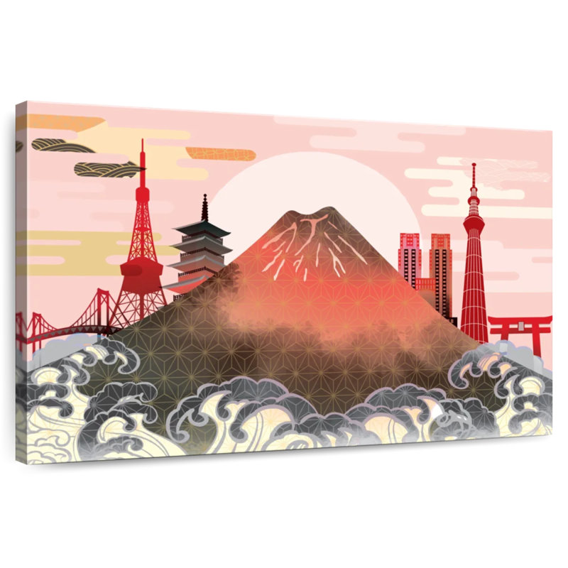 Kavia Crashing Wave - japonais, H 24 po x l 36 po