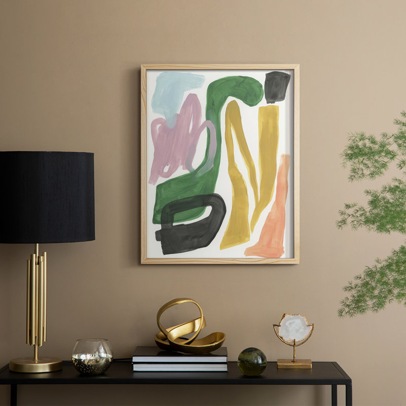 «Colorful Serpentine II», reproduction encadrée - bois massif