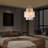     3-lights Shell Ceiling Light Fixtures Modern Brass Gold Semi Flush Mount Ceiling Light