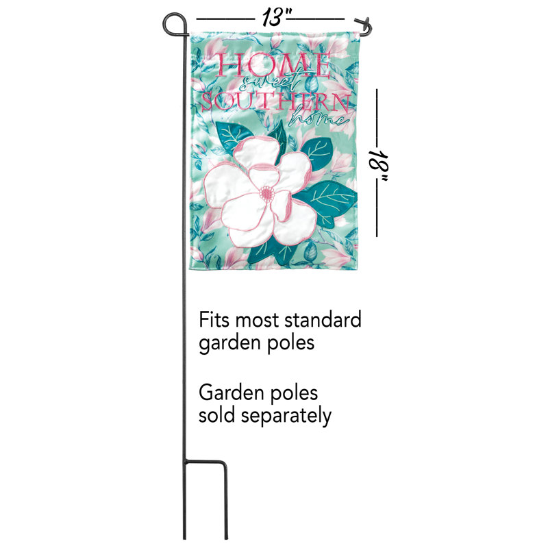 Drapeau de maison en nylon Elaia à 2 côtés 42 po x 29 po, H 18 po x l 13 po