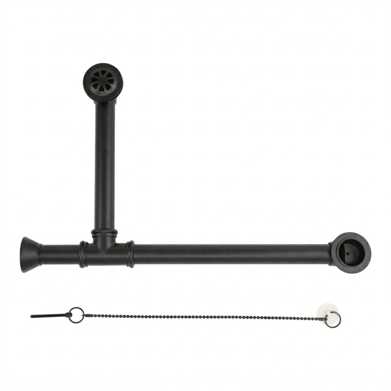 Toe Tap Extended Waste and Overflow Tub Drain P0007E by Strom Living, Oil Rubbed Bronze