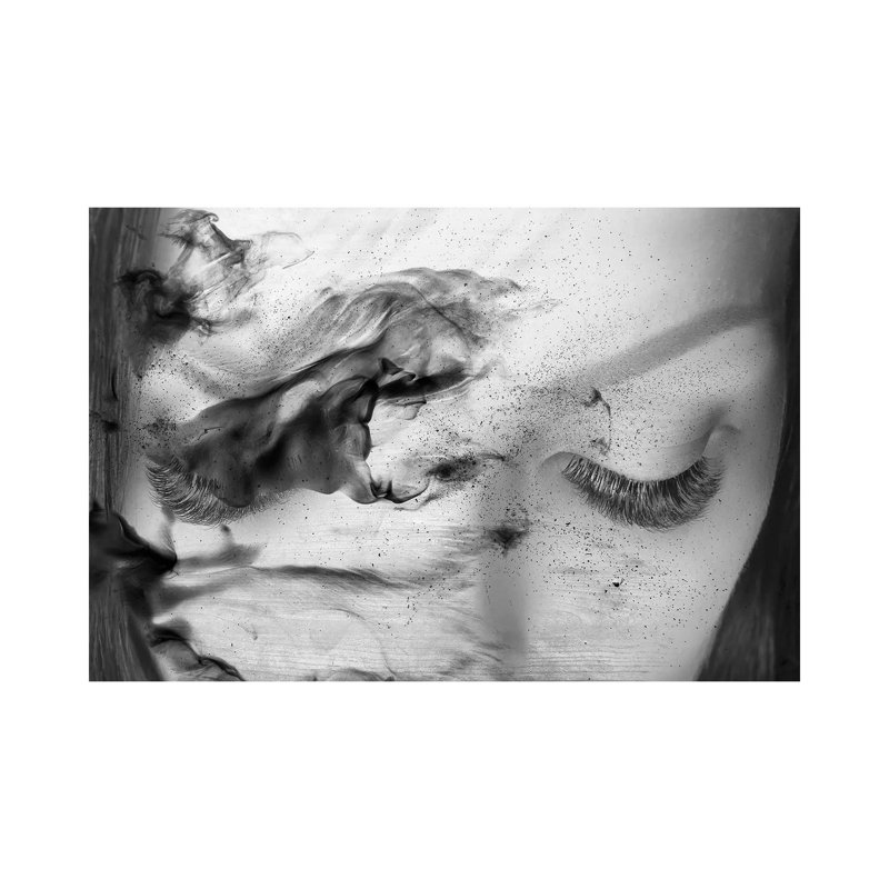 White Smoke Art Textured BackgroundEyelashes by Tatiana Amrein - Wrapped Canvas Painting, 66.04 cm H x 45.72 cm W