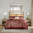 12 Piece Comforter Set With Cotton Bed Sheets Red