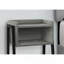 Table d'appoint, table d'appoint, table de bout, table de chevet, lampe, salon et chambre à coucher, stratifié gris, métal noir