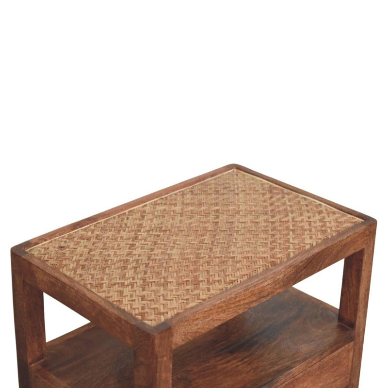 55cm W Solid Wood Bedside Table