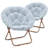 Upholstered Round Saucer Chairs Lounge Chairs, Foldable Papasan Chairs Reading Chairs for Bedroom-920271713-895868162