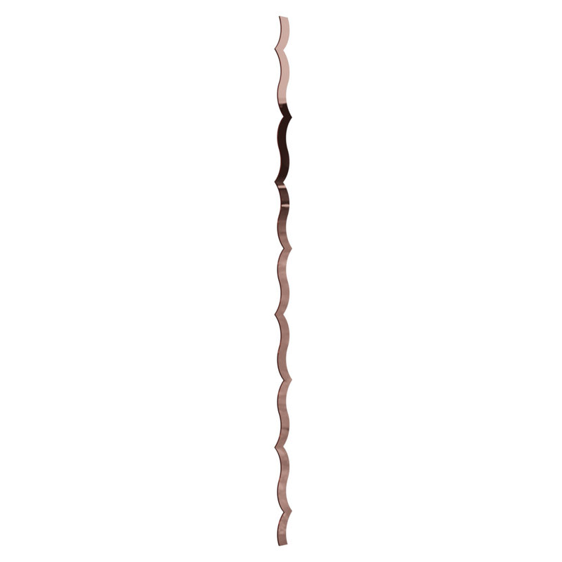 Ensemble de panneaux muraux décoratifs en acrylique réglables May (paquet de 43), H 47 po x l 2,125 po, Or rose