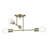 4 Light Antique Brass Large Semi-Flush