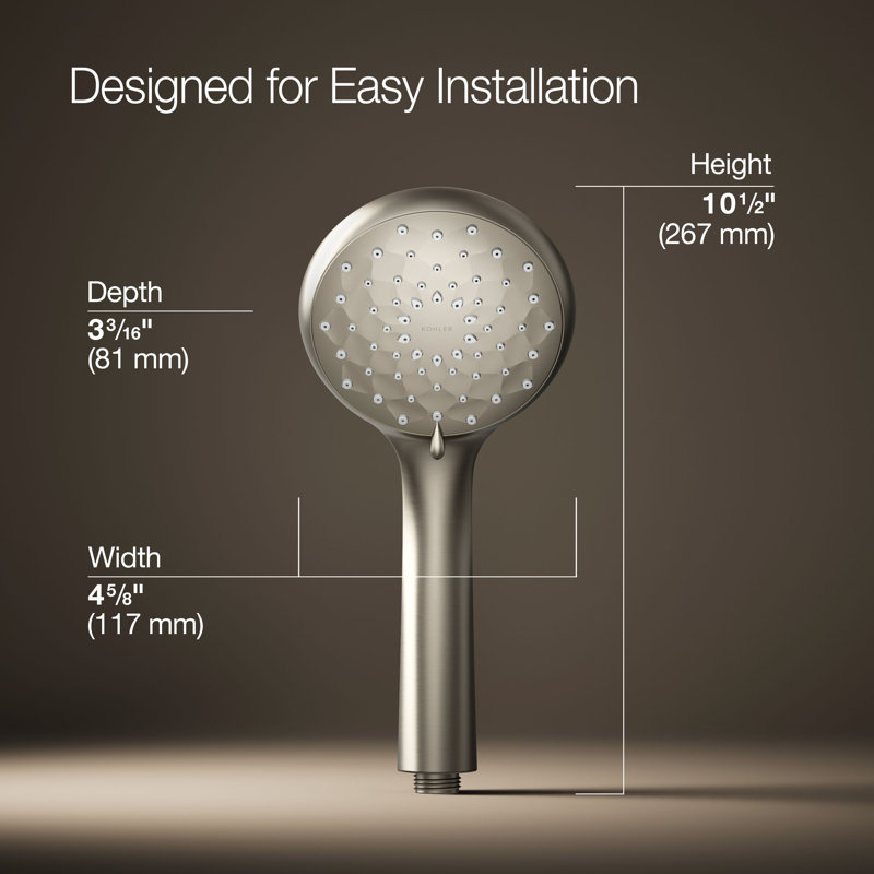 Awaken B110 Four-Function Handshower, 2.5 Gpm, Vibrant Brushed Nickel