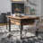 2 Piece Modern Nesting Coffee Table Set with Storage Drawer and Sled Base Metal Frames