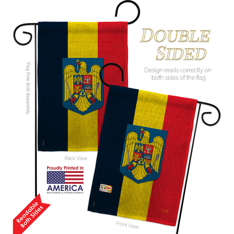 Double Sided 18.5'' H x 13'' W Burlap Flag Set