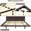Cadre de lit flottant avec lumières sous les lumières DEL et 8 options dynamiques, lit de bébé moderne pleine grandeur, café, éclairage télécommandé, poutres en bois-2013985181-2013985180