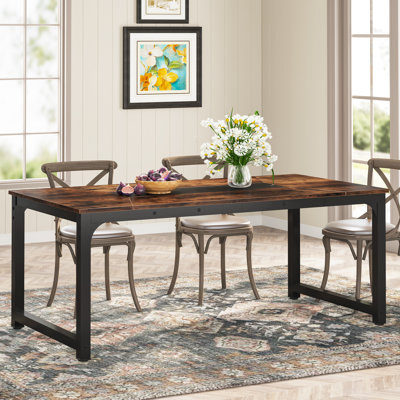 Metal Base Dining Table