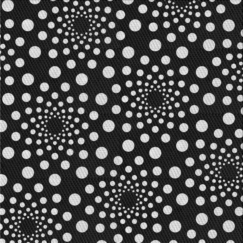 Tapis noir/blanc à motifs, Carré 5 pi