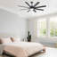Ventilateur de plafond 66 pouces à profil bas en ABS avec lumières à intensité variable et télécommande, moteur CC réversible à 6 vitesses pour l'intérieur-1742893198-1742893199