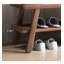 Banc de rangement scandinave en bois massif multifonctionnel pour chaussures