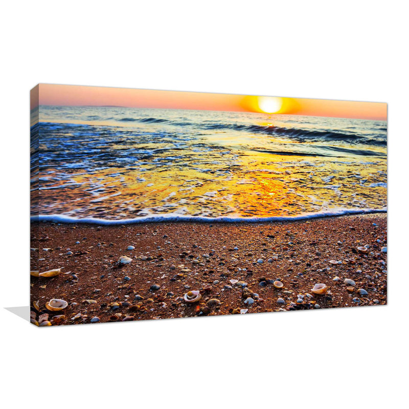 «Sunset Beach», reproduction d'impression sur toile tendue, H 24 po x l 40 po x P 1,5 po