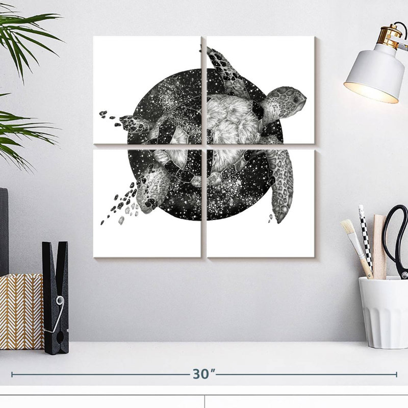 Brampt Cosmic Sea Turtle, 18" H x 18" W