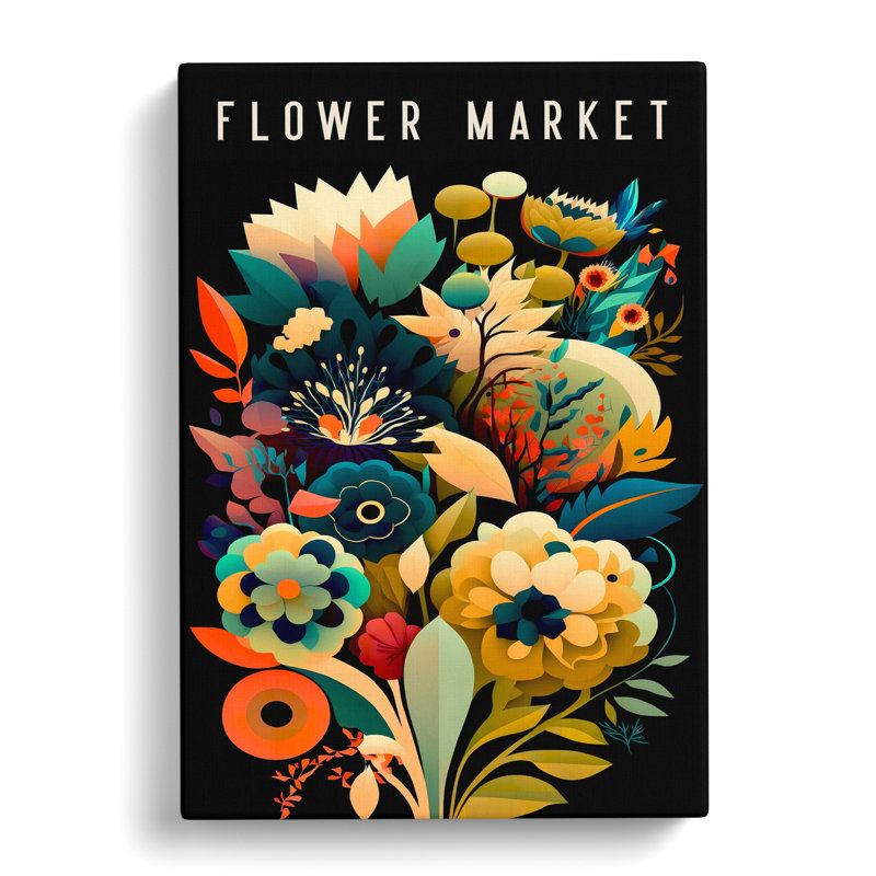 Modern Flower Market Exhibition No.6 - Wrapped Canvas, 76cm H x 50cm W x 3cm D