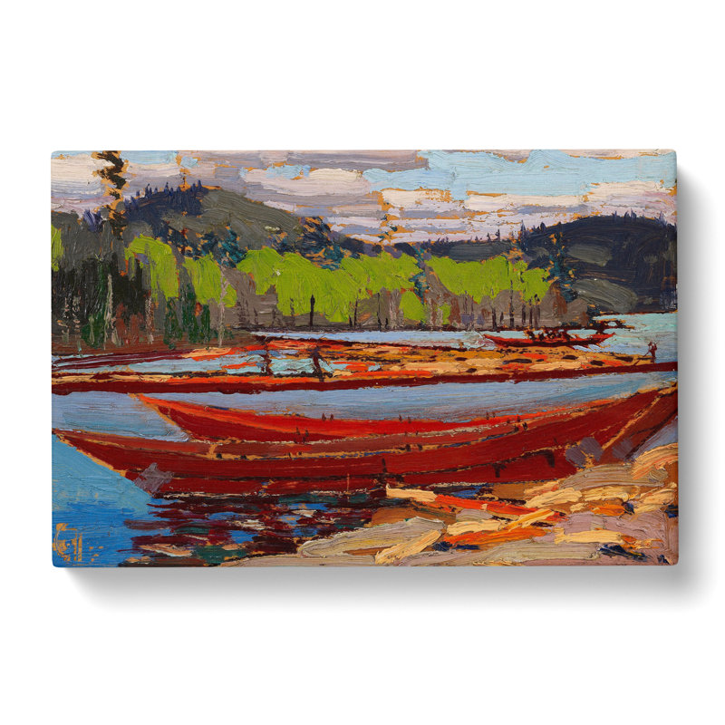 Bateaux by Tom Thomson - Wrapped Canvas Painting, 50cm H x 76cm W x 3cm D