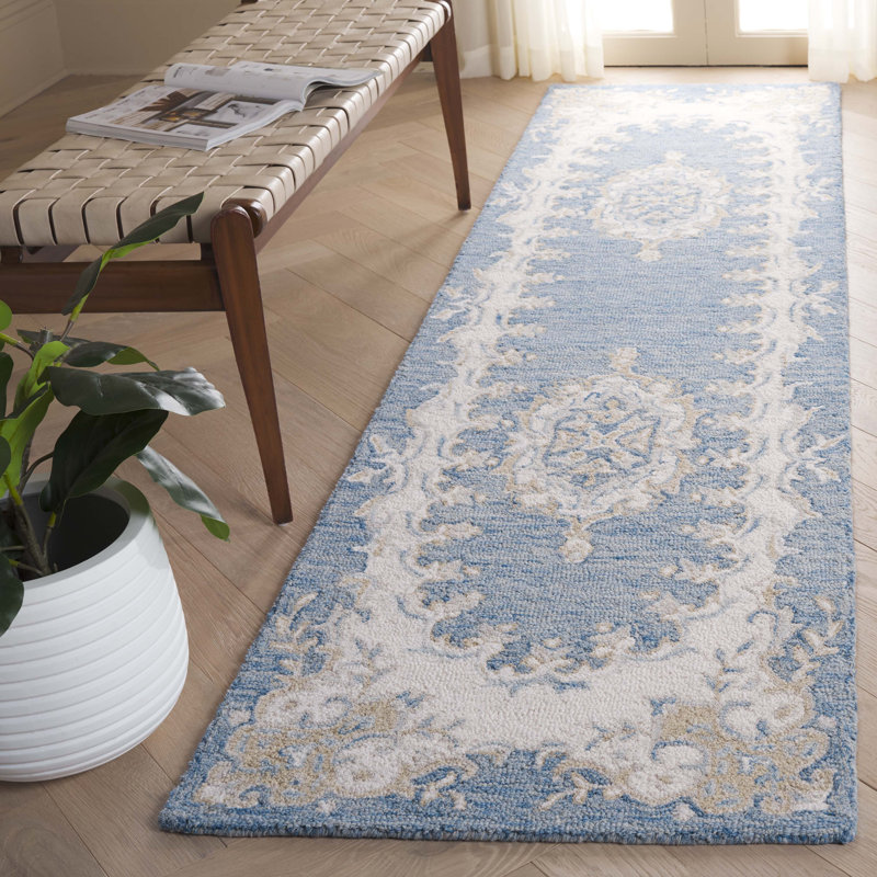 Tapis en laine Walbourne, Tapis de couloir 2 pi 3 po x 9 pi