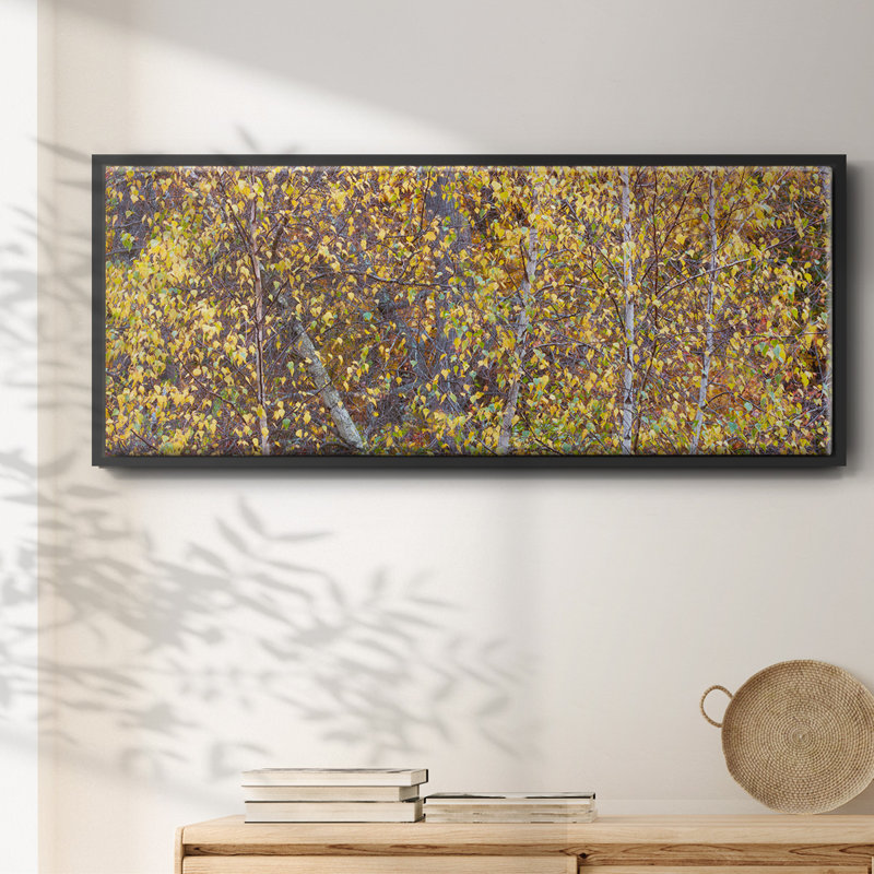Tree Panorama III, reproduction d'art sur toile, H 20 po x l 50 po x P 1,5 po, Noir