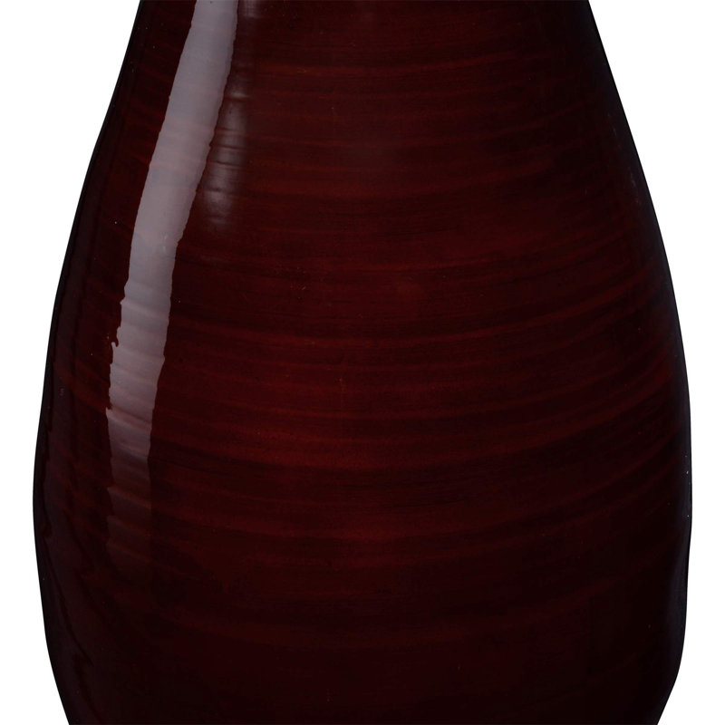 Vase de plancher en bambou Burkholder, Brun, H 20 po x l 8 po x P 8 po