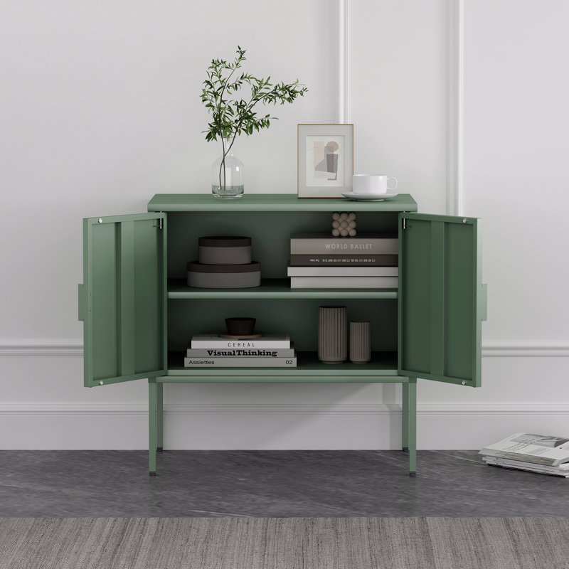 24" Metal Accent Cabinet, Green