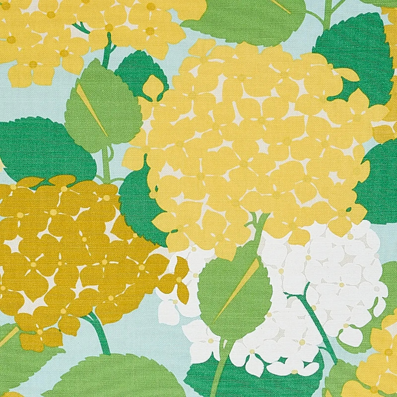 Hydrangea Fabric, Yellow