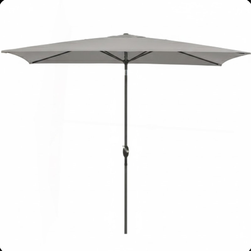Parasol rectangulaire de 6,5 x 10 pi avec manivelle, inclinaison et toile résistante aux rayons UV pour la piscine, la cour et le patio (sans base)