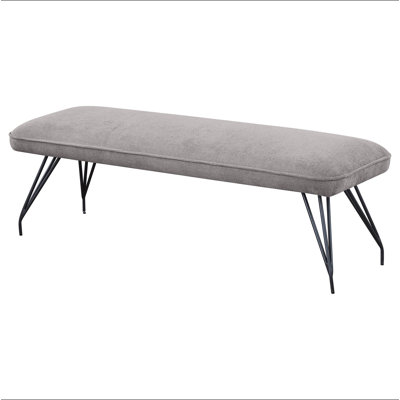 Kailea Taupe Fabric Upholstered Dining Bench
