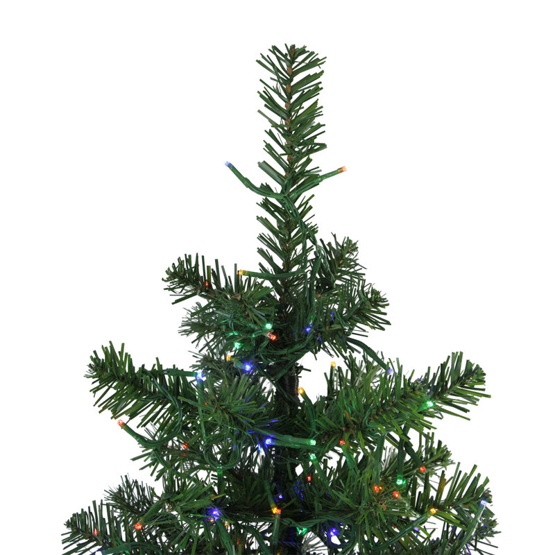 7.5' Pre-Lit Full Pike River Fir Artificial Christmas Tree - Multicolor LED Lights