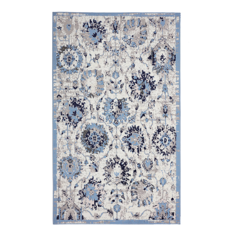 Floral Indoor Rug, Rectangle 2' x 4'