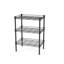 Étagère de rangement en métal à 3 niveaux pour la chambre à coucher et la cuisine, profondeur 18,18 po, orientation verticale, unité de salle de bain ajustable facile à installer, largeur 11,74 po, H 24,21 po