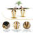 7-Piece Dining Table Set, Marble Veneer Mdf Dining Table, With 6 Faux Leather Dining Chairs-924113787