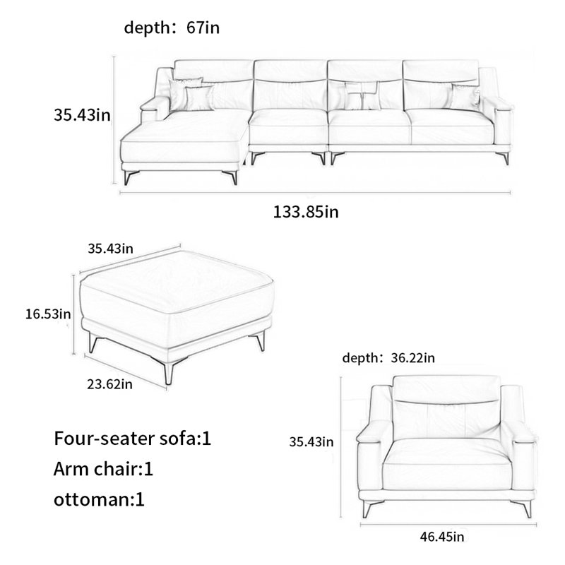 Nordic minimalist sofa