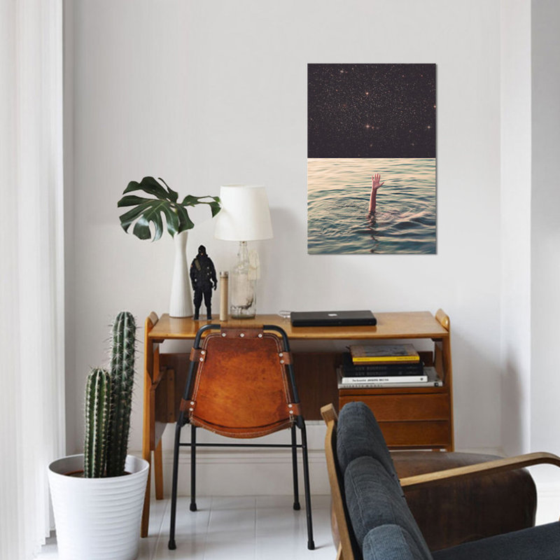 «Drown in Space», impression sur toile, H 18 po x l 12 po x P 1,5 po, Toile tendue, Pas de tapis
