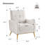 Fauteuil d'appoint à dossier haut de 28,9 po de largeur, fauteuil rembourré avec poche latérale, pieds en métal doré pour la chambre à coucher du salon-858918346-865518091