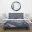 Ensemble de housse de couette en microfibre gris / bleu-66399096