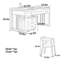 Bureau moderne en bois massif avec rangement-771222798