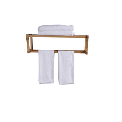 Porte-serviettes mural en bambou
