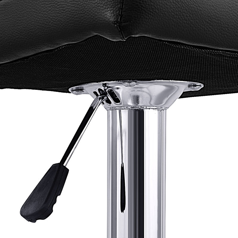 Tabouret de bar pivotant à hauteur réglable Stuart, Noir