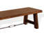 Banc en bois Reggie | Bois d'acajou brun rustique, pieds en angle | Accents de ridoir | 64 po