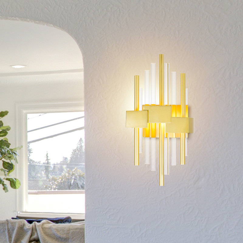 7-Inch Integrated LED Wall Sconce – Satin Gold Finish, Ideal for Hallways, Bedrooms, and Reading Corners