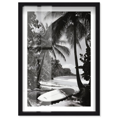 «Waves and Palms Shadowbox Print» par Notoriart