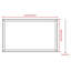 Miroir de salle de bain rectangulaire surdimensionné de 60 po x 36 po avec cadre jaune et corail-569751363
