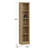 Corner Bookcase with Adjustable Shelves, 5-Tier Narrow Bookshelf, Oak, 72.5 Inch-67787778-67787791