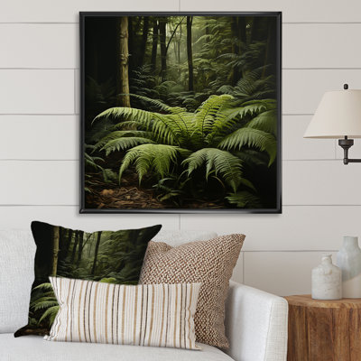 «Green Fern Forest Beauty IV - Ferns», art mural