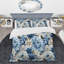 Ensemble de housse de couette à motif floral victorien bleu et blanc II-84317493