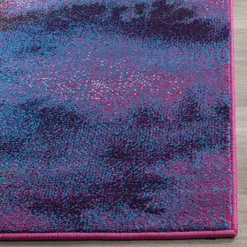 Tapis rose / mauve Clara, Rectangle 2 pi 7 po x 5 pi
